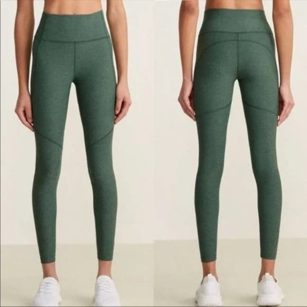 Outdoor Voices Warmup 3/4 Leggings High Rise High Waist Hunter Green Ankle Small